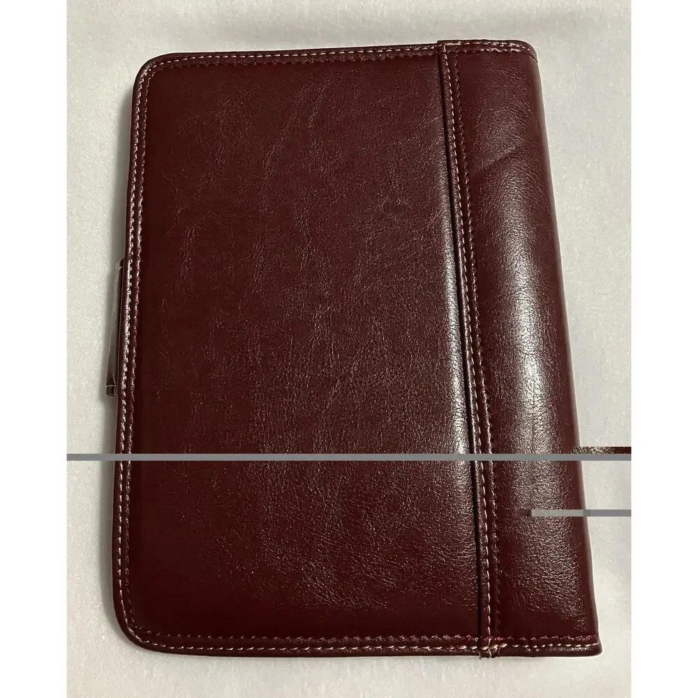 Franklin Covey Leather 7-Ring Notebook Planner Organizer Needs Fillers Burgundy